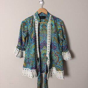 2/$30 Almatrichi Paisley Ruffle Top 38